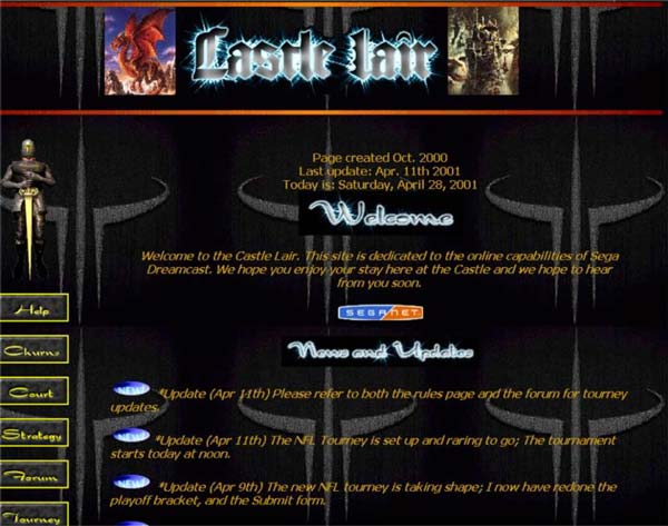 Castle Lair Home Page Image